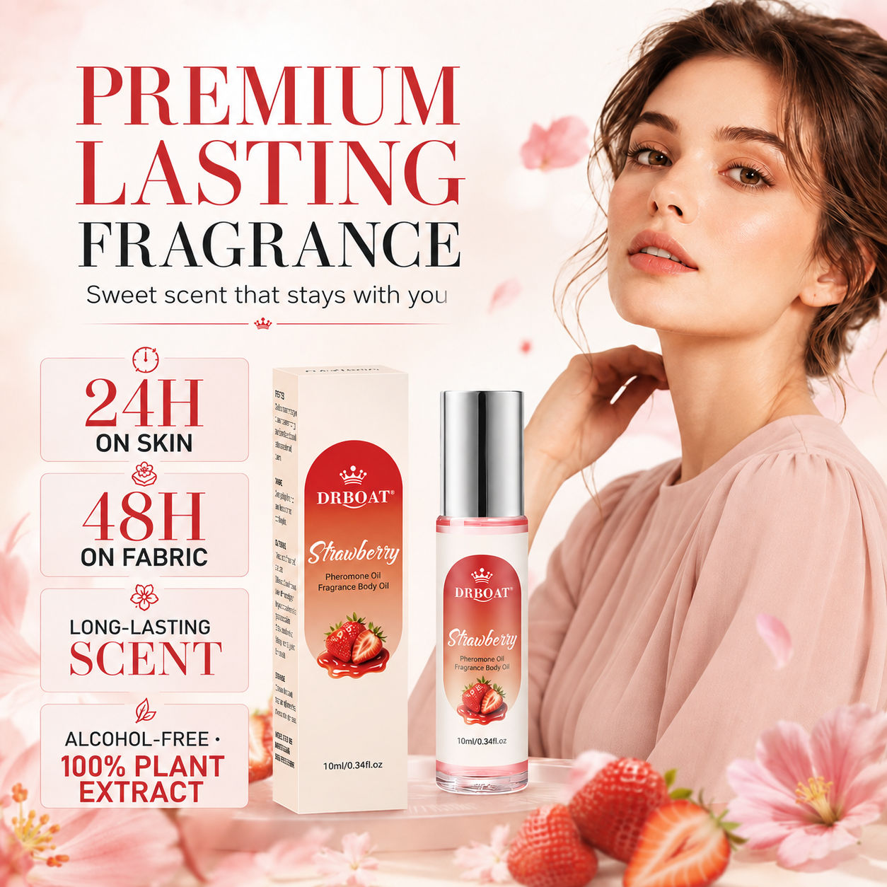 Strawberry Roll-On Perfume Oil - Perfume Fragrance Oil 评论和价格